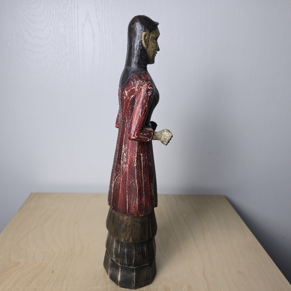 Rajasthan India Folk Art Doll With Moveable Arms - Picture 6 of 10